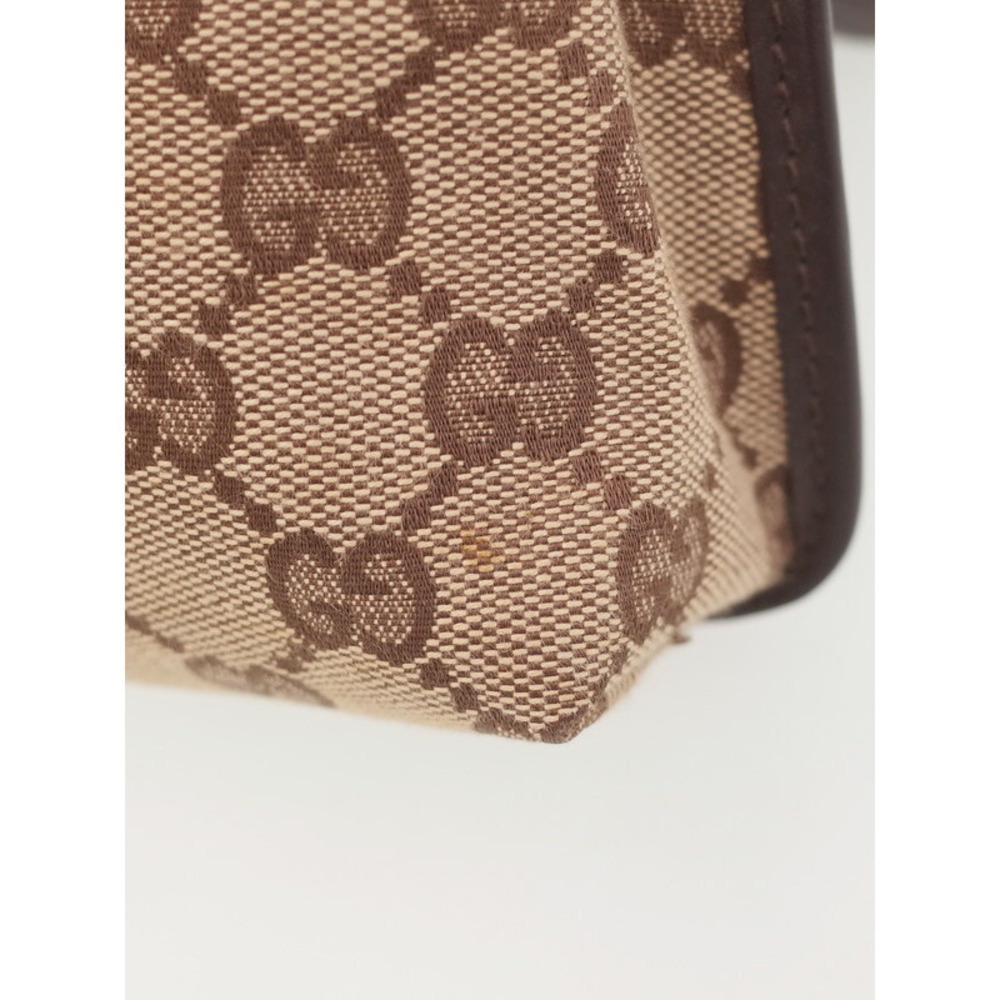 Gucci Messenger GG Bag Brown Canvas Crossbody - Picture 4 of 9